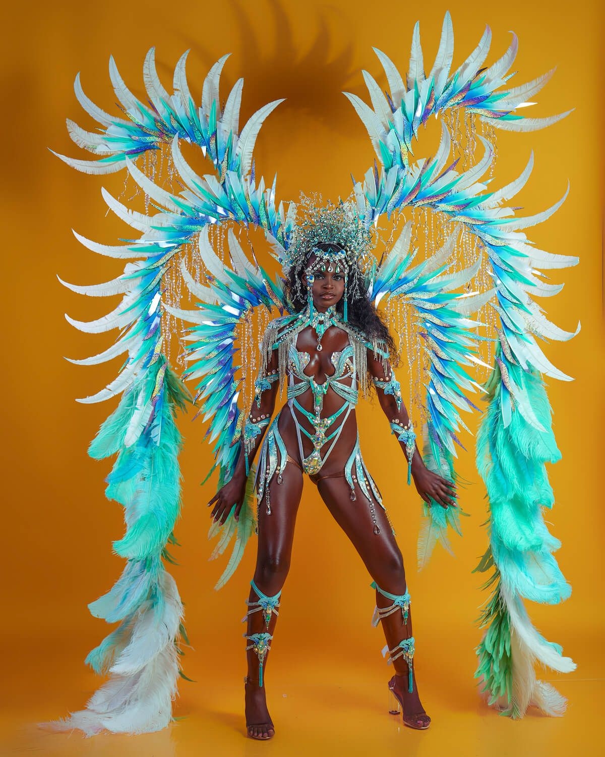 baego Midline Bra, Bikini or Thong High Waist Panty, Head Chain, Neck w/Shoulder and Arms, Upper Thighs (pair), Lower Legs (pair) in Yuma Vibe, trinidad-carnival - 2025