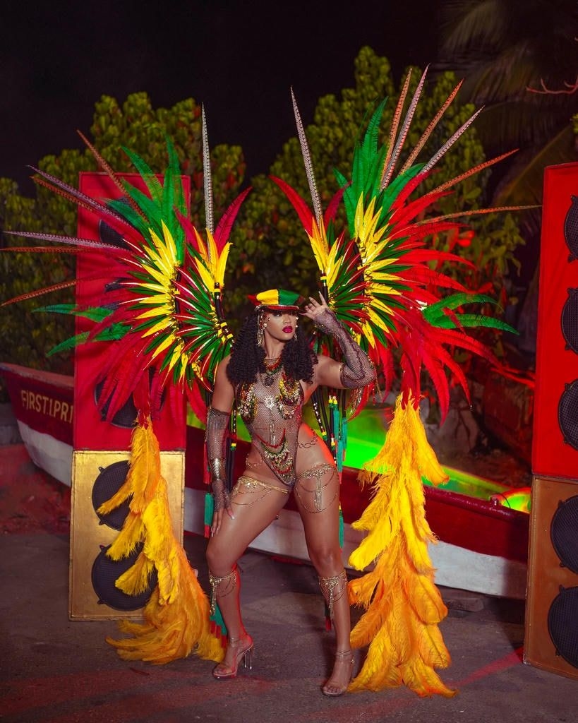 rehgeh Monokini with Super Frontline Backpack in yard-mas, jamaica-carnival - 2025